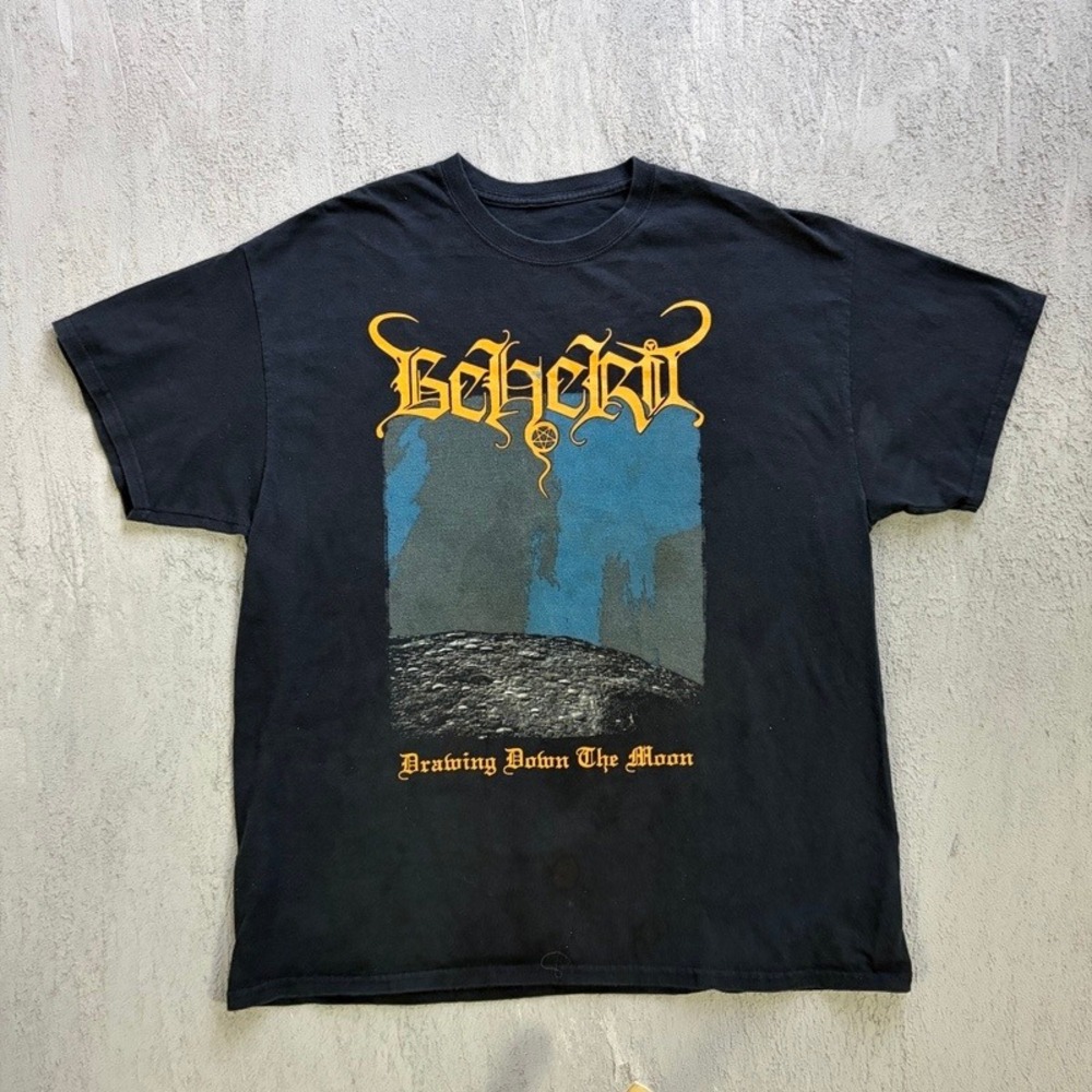 Beherit Shirt XL Black Drawing Down The Moon Black Metal Band